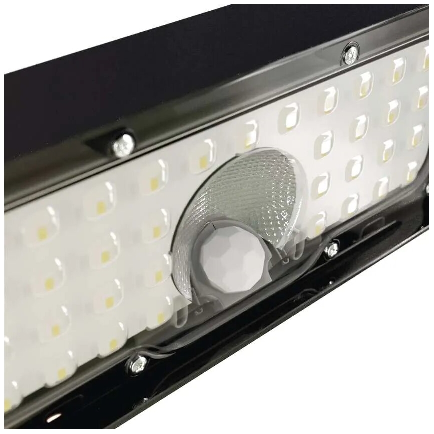 LED Saules enerģijas prožektors ar kustību sensoru LED/3,7V 3000mAh 4000K IP65 melna