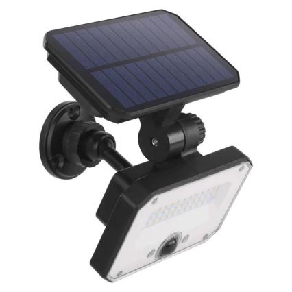 LED Saules enerģijas prožektors ar kustību sensoru SPILO LED/3,7V 3600mAh 3000K IP54 + tālvadības pults