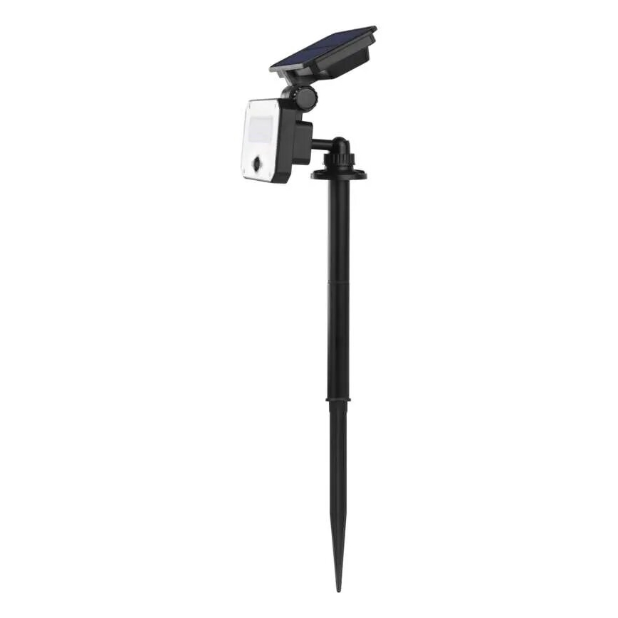 LED Saules enerģijas prožektors ar kustību sensoru SPILO LED/3,7V 3600mAh 3000K IP54 + tālvadības pults