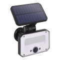 LED Saules enerģijas prožektors ar kustību sensoru SPILO LED/3,7V 3600mAh 4000K IP54 + tālvadības pults