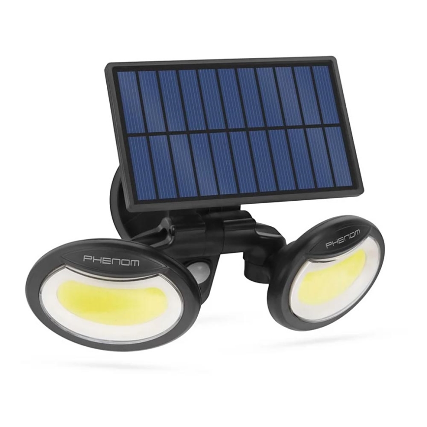 LED Saules enerģijas prožektors ar sensoru 2xLED/4W/5V IP65 2000 mAh