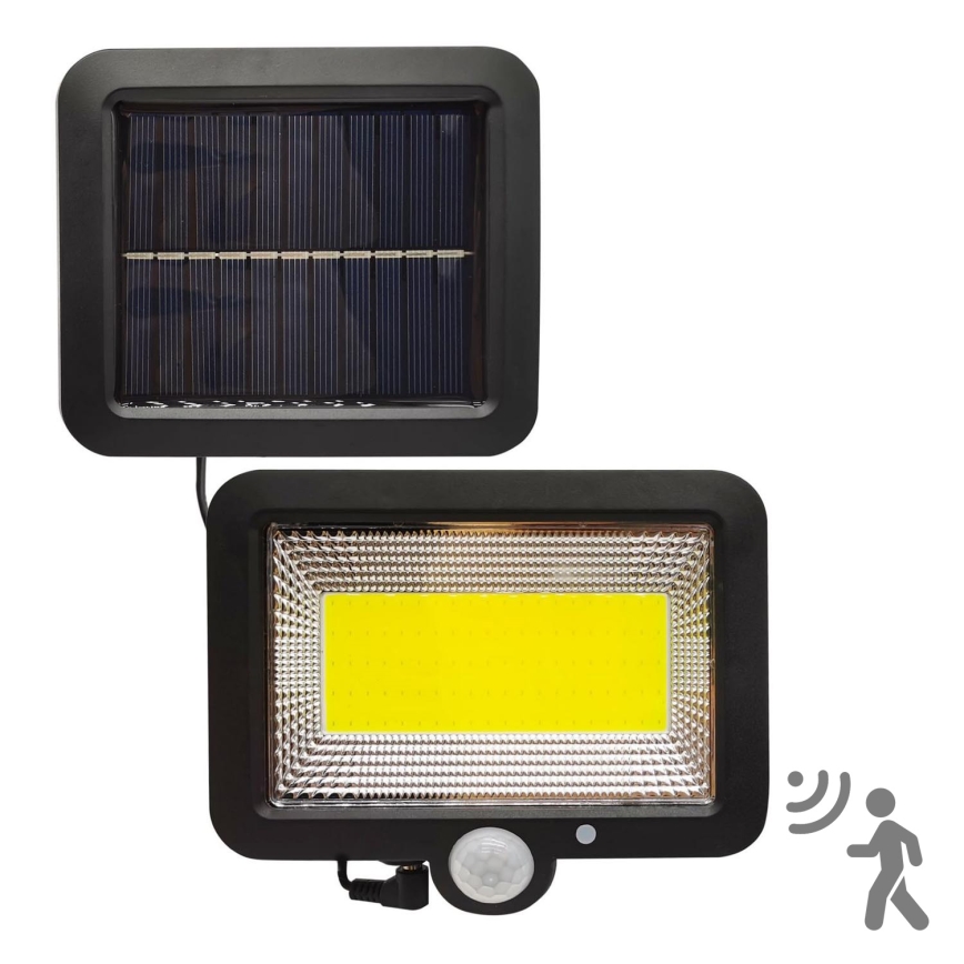 LED Saules enerģijas prožektors ar sensoru DUO LED/1W/3,7V 1200 mAh IP44