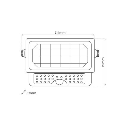 LED Saules enerģijas prožektors ar sensoru EPAD LED/10W/3000 mAh 7,4V 4000K IP65