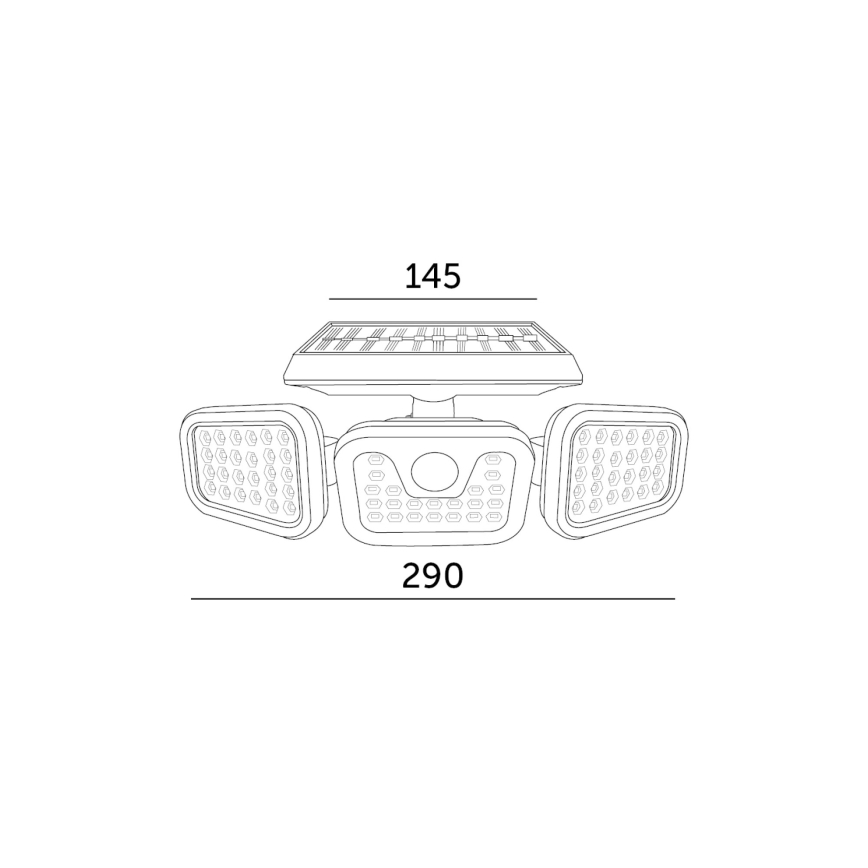 LED Saules enerģijas prožektors ar sensoru LED/1,5W/3,7V 6000K IP44 2400 mAh