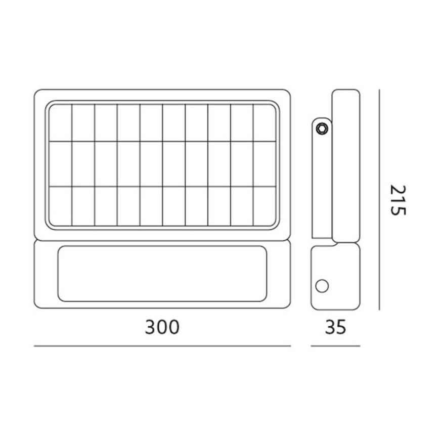 LED Saules enerģijas prožektors ar sensoru LED/10W/3,7V 4000K IP65 7200 mAh