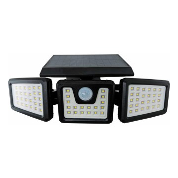 LED Saules enerģijas prožektors ar sensoru LED/14W/3,7V 1800 mAh IP54