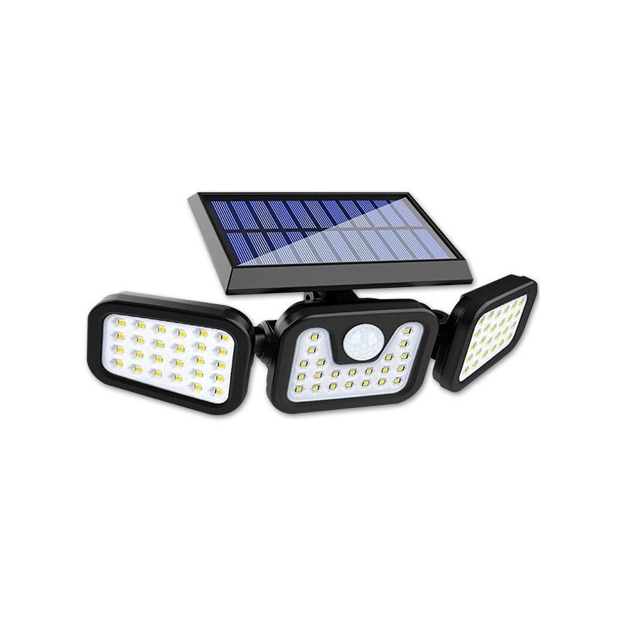 LED Pielāgojama saules enerģijas Prožektors ar sensoru LED/15W/3,7V 2400 mAh IP54 4500K