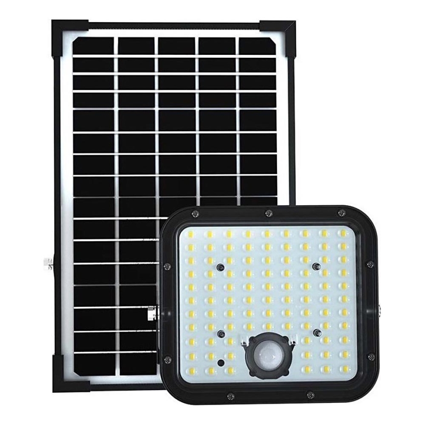 LED Saules enerģijas prožektors ar sensoru LED/30W/6,4V 4000K 6000 mAh + tālvadības pults