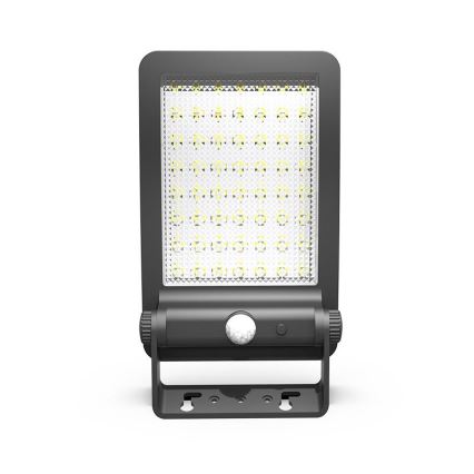 LED Saules enerģijas prožektors ar sensoru LED/5W/3,7V 4000K 1500 mAh IP54 melna