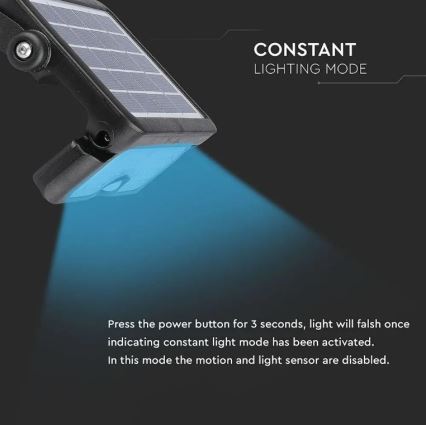 LED Saules enerģijas prožektors ar sensoru LED/5W/3,7V IP65 4000K 3000 mAh