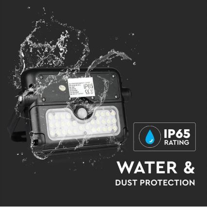 LED Saules enerģijas prožektors ar sensoru LED/5W/3,7V IP65 4000K 3000 mAh