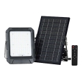 LED Saules enerģijas prožektors LED/10W/3,7V IP65 4000K 8000 mAh melna + tālvadības pults