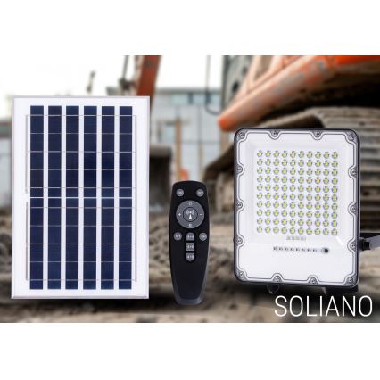 LED Āra aptumšojama saules enerģijas Prožektors LED/50W/3,2V 4500K IP65 melna + tālvadības pults