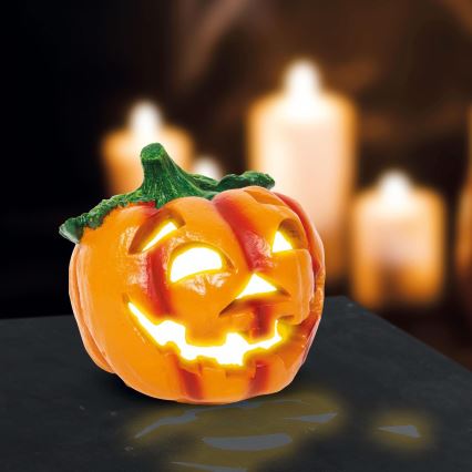 LED Saules enerģijas rotājums HALLOWEEN LED/300 mAh IP44 ķirbis