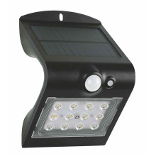 LED Saules enerģijas sienas gaismeklis ar sensoru LED/1,5W IP65