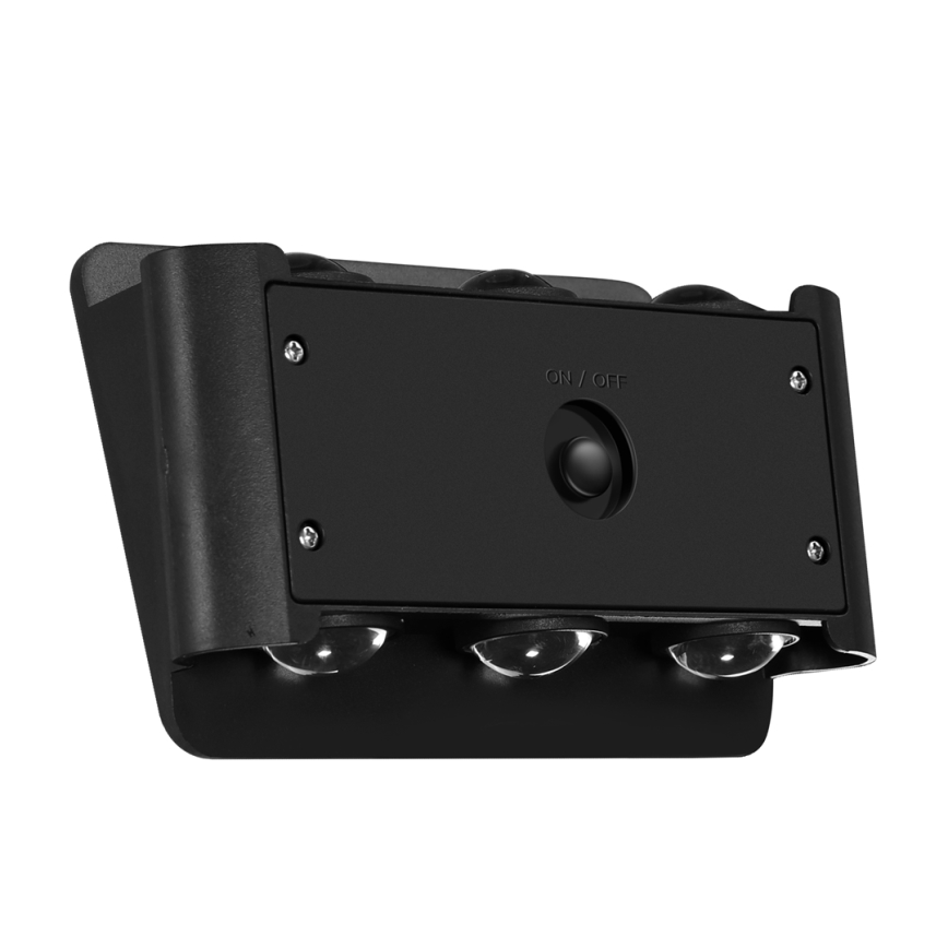 LED Saules enerģijas sienas lampa ALF LED/4W/1200 mAh 6000K IP54 melna
