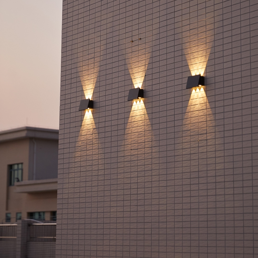 LED Saules enerģijas sienas lampa ALF LED/4W/1300 mAh 3000K IP54 melna
