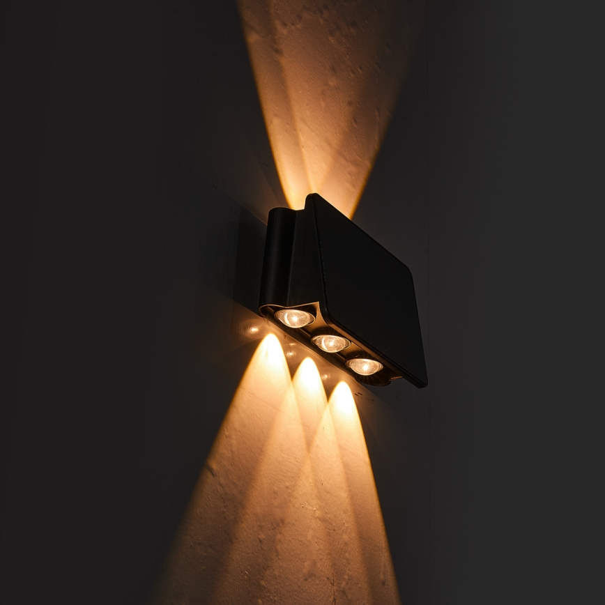 LED Saules enerģijas sienas lampa ALF LED/4W/1300 mAh 3000K IP54 melna