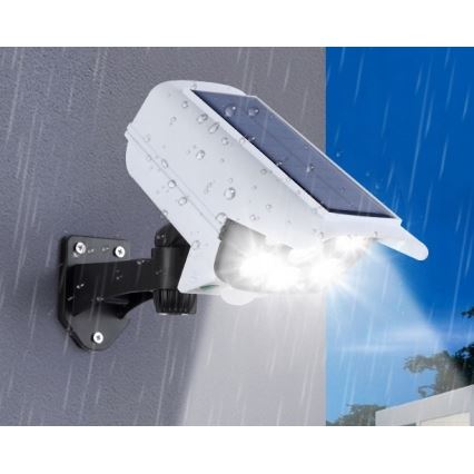 LED Saules enerģijas butaforas drošības kamera ar sensoru KAMERA LED/1W/3,7V 1200 mAh IP44 + tālvadības pults