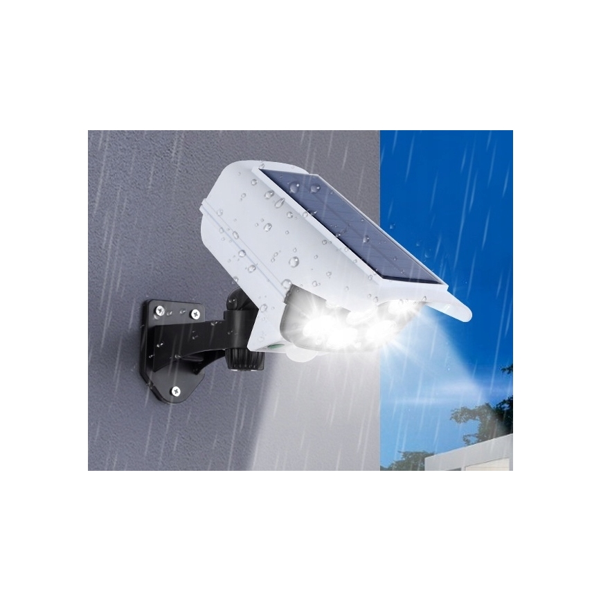 LED Saules enerģijas butaforas drošības kamera ar sensoru KAMERA LED/1W/3,7V 1200 mAh IP44 + tālvadības pults