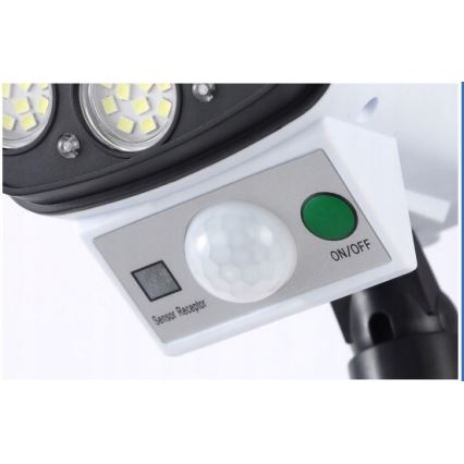 LED Saules enerģijas butaforas drošības kamera ar sensoru KAMERA LED/1W/3,7V 1200 mAh IP44 + tālvadības pults