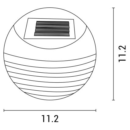 LED Saules enerģijas sienas lampa ar sensoru LED/0,06W/1,2V 3000K IP44