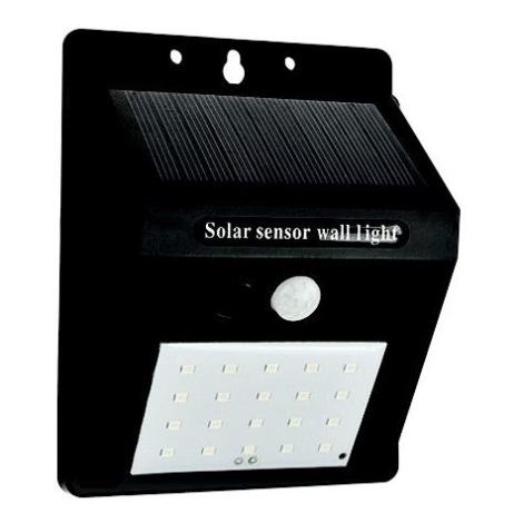 LED Saules enerģijas sienas lampa ar sensoru LED/0,55W/3,7V 6500K IP65