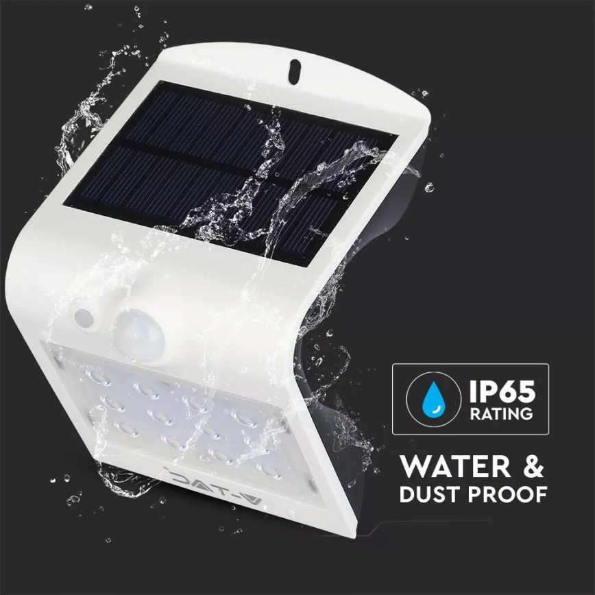 LED Saules enerģijas sienas lampa ar sensoru LED/1.5W/3,7V IP65 1200 mAh