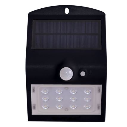 LED Saules enerģijas sienas lampa ar sensoru LED/1.5W/3,7V IP65 1200 mAh