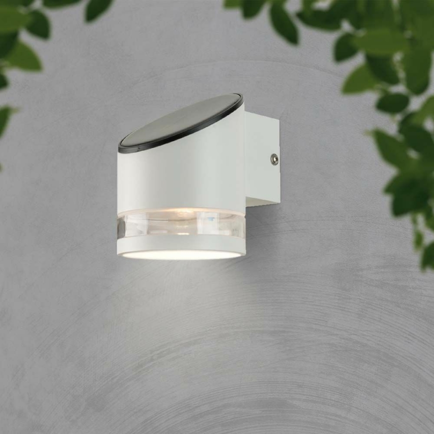 LED Saules enerģijas sienas lampa ar sensoru LED/1W/3,7V IP54 3000K 1200 mAh balta