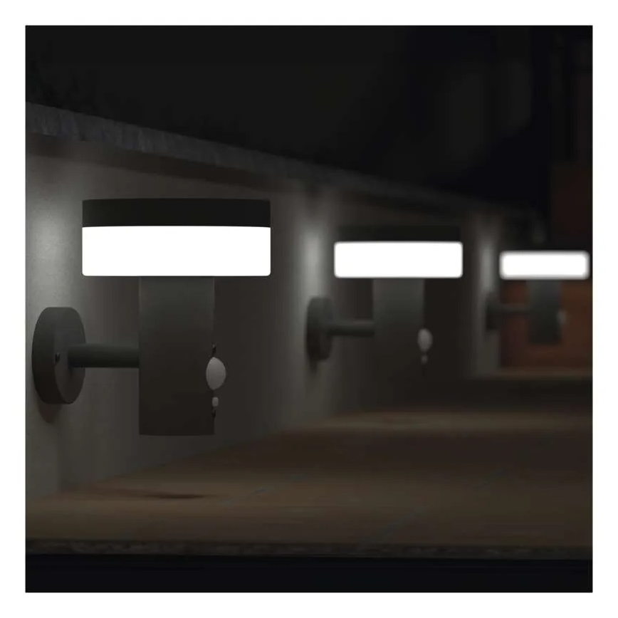 LED Saules enerģijas sienas lampa ar sensoru LED/2W/3,7V 1200 mAh IP44