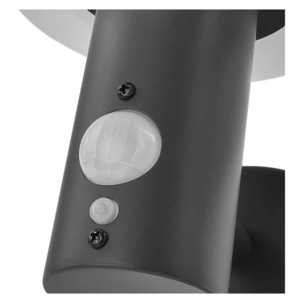 LED Saules enerģijas sienas lampa ar sensoru LED/2W/3,7V 1200 mAh IP44