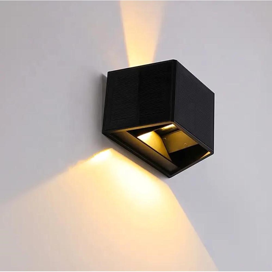 LED Saules enerģijas sienas lampa ar sensoru LED/2W/5V IP54 1300 mAh