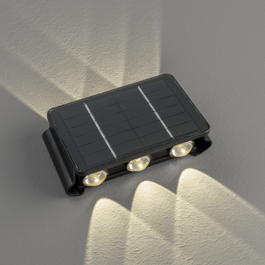 LED Saules enerģijas sienas lampa ar sensoru LED/2W/5V IP54 1300 mAh