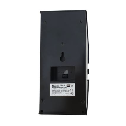 LED Saules enerģijas sienas lampa ar sensoru LED/3,7V 600 mAh IP44 melna