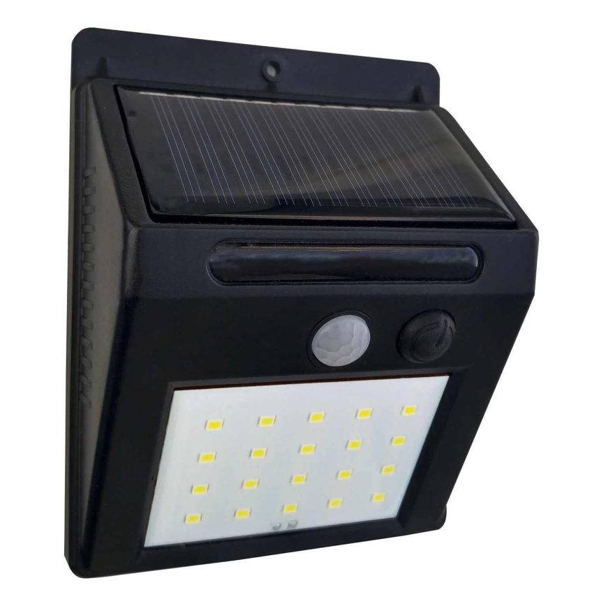 LED Saules enerģijas sienas lampa ar sensoru LED/3W/3,7V 1200 mAh IP44