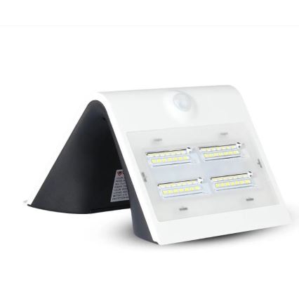 LED Saules enerģijas sienas lampa ar sensoru LED/3W/3,7V 3000/4000K IP65 2000 mAh balta