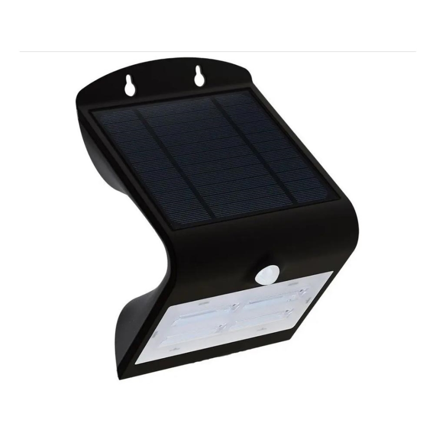 LED Saules enerģijas sienas lampa ar sensoru LED/3W/3,7V 3000/4000K IP65 melna