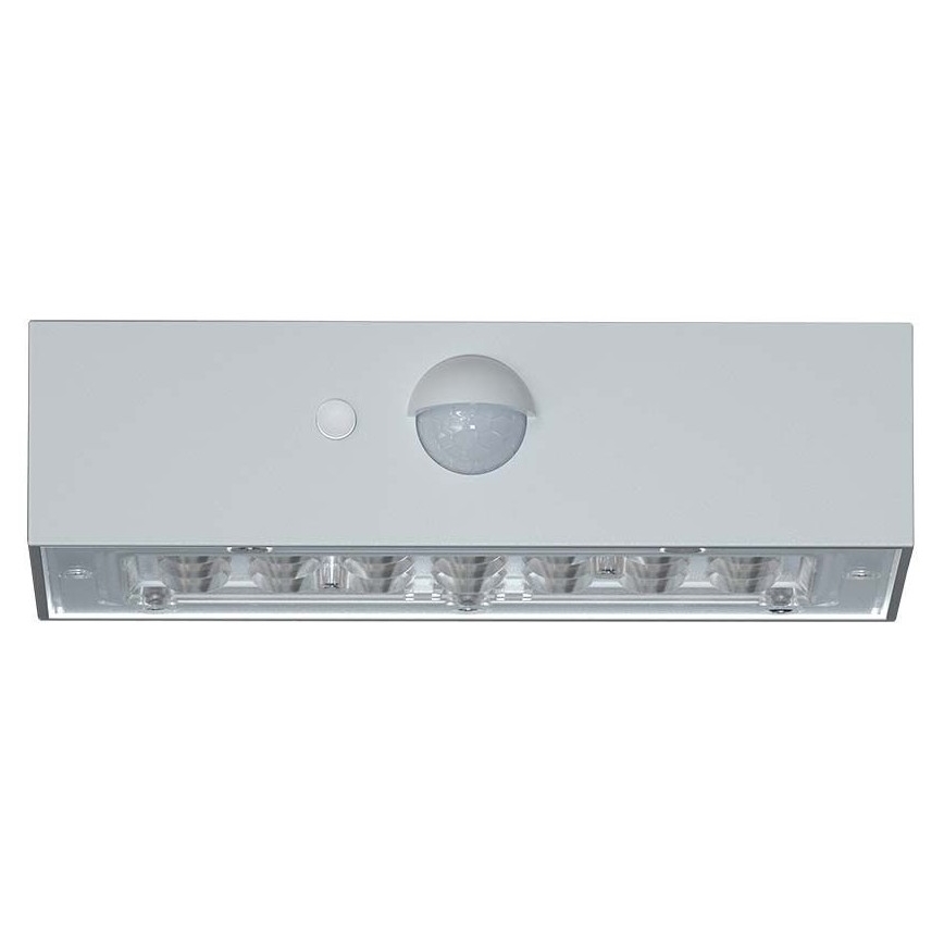 LED Saules enerģijas sienas lampa ar sensoru LED/3W/3,7V 3000K/4000K IP65 balta