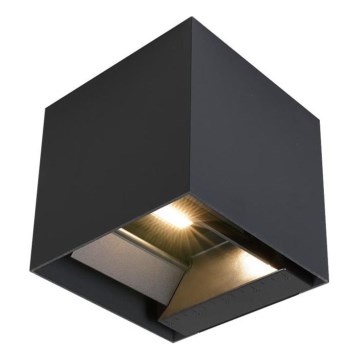 LED Saules enerģijas sienas lampa ar sensoru LED/3W/3,7V IP65 4000K 2600 mAh melna