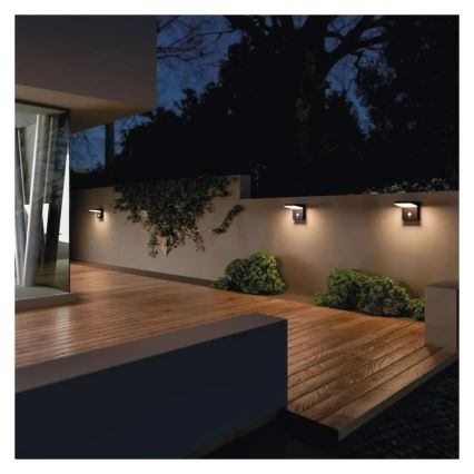LED Saules enerģijas sienas lampa ar sensoru LED/4,4W/3,7V 2200 mAh IP44