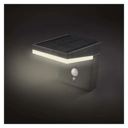 LED Saules enerģijas sienas lampa ar sensoru LED/4,4W/3,7V 2200 mAh IP44