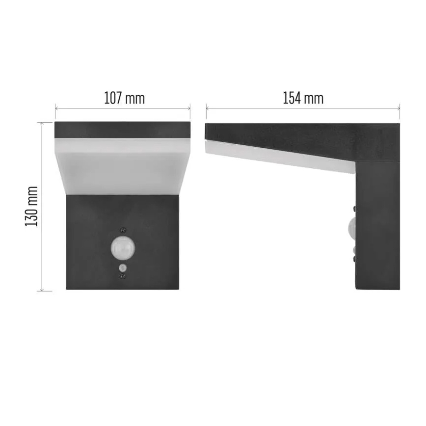 LED Saules enerģijas sienas lampa ar sensoru LED/4,4W/3,7V 2200 mAh IP44