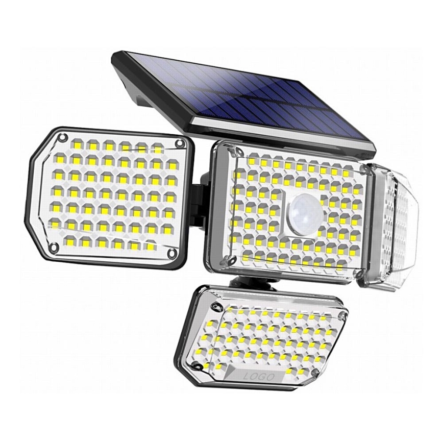 LED Saules enerģijas sienas lampa ar sensoru LED/5W/5,5V IP65 2400 mAh