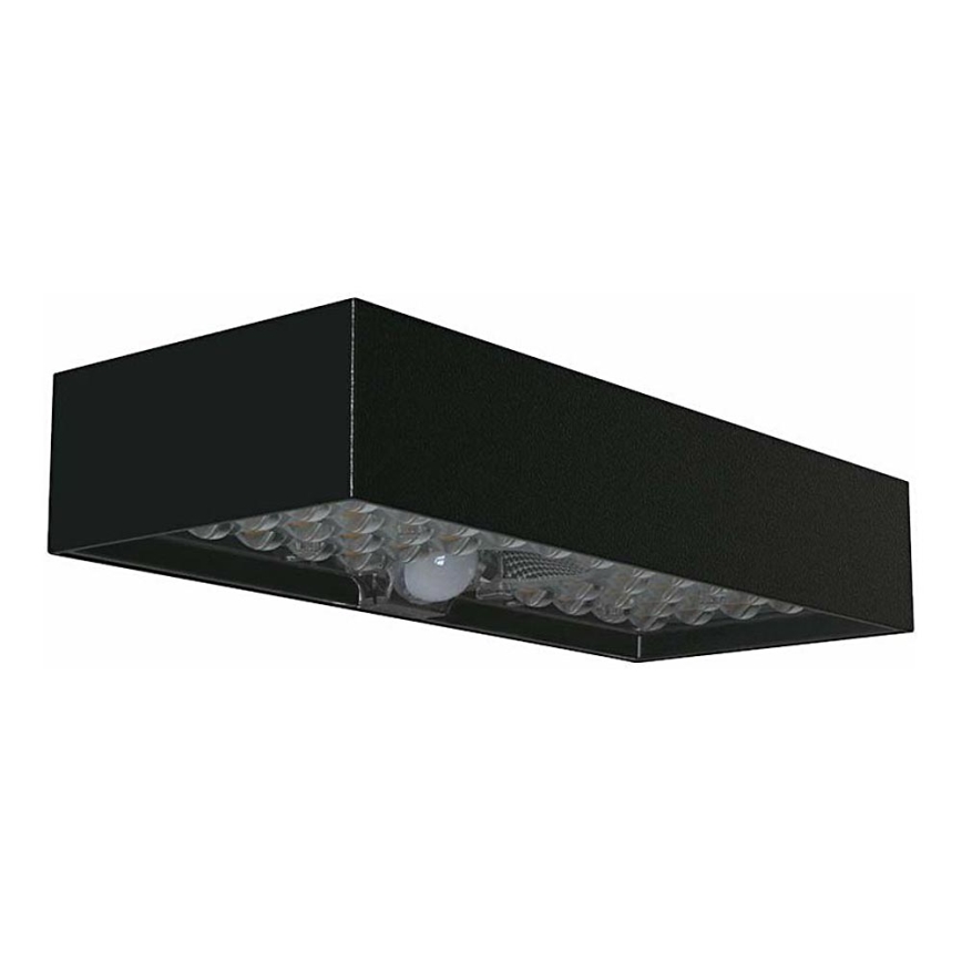 LED Saules enerģijas sienas lampa ar sensoru LED/6W/3,7V IP65 4000K 3000 mAh melna