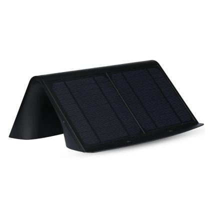 LED Saules enerģijas sienas lampa ar sensoru LED/7W/3,7V 4000K IP65 melna