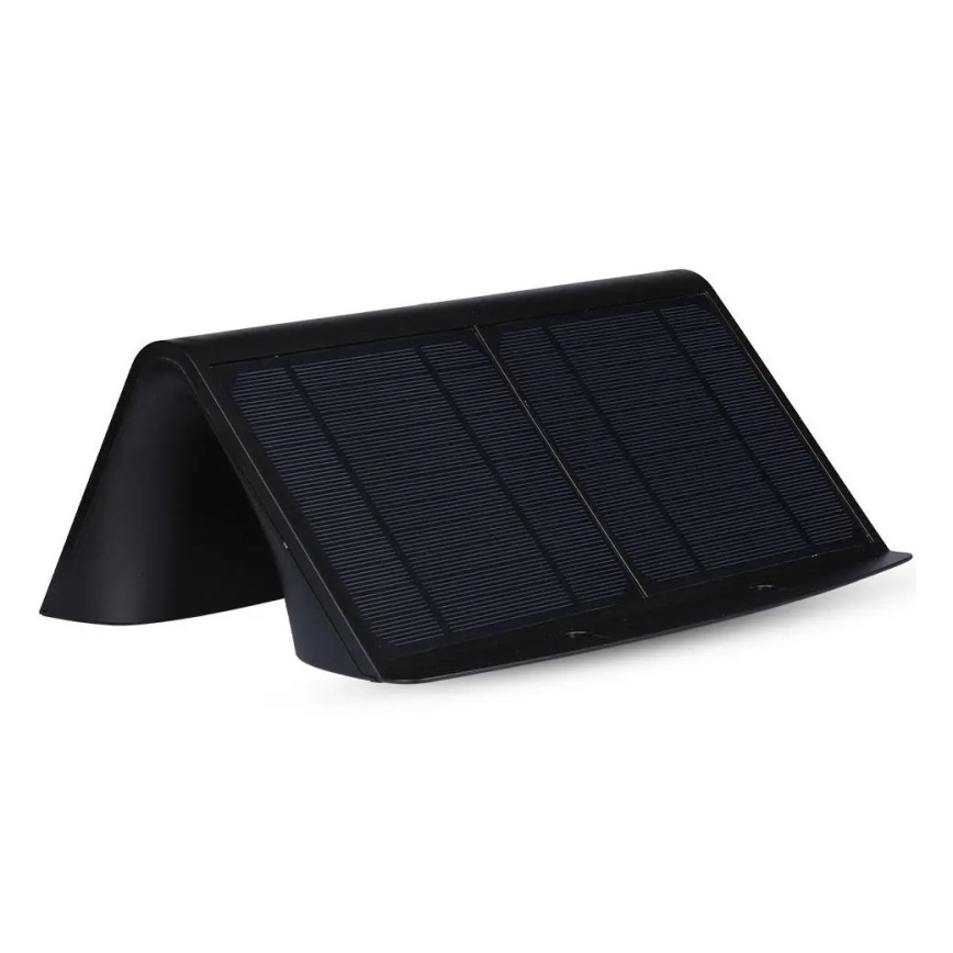 LED Saules enerģijas sienas lampa ar sensoru LED/7W/3,7V 4000K IP65 melna