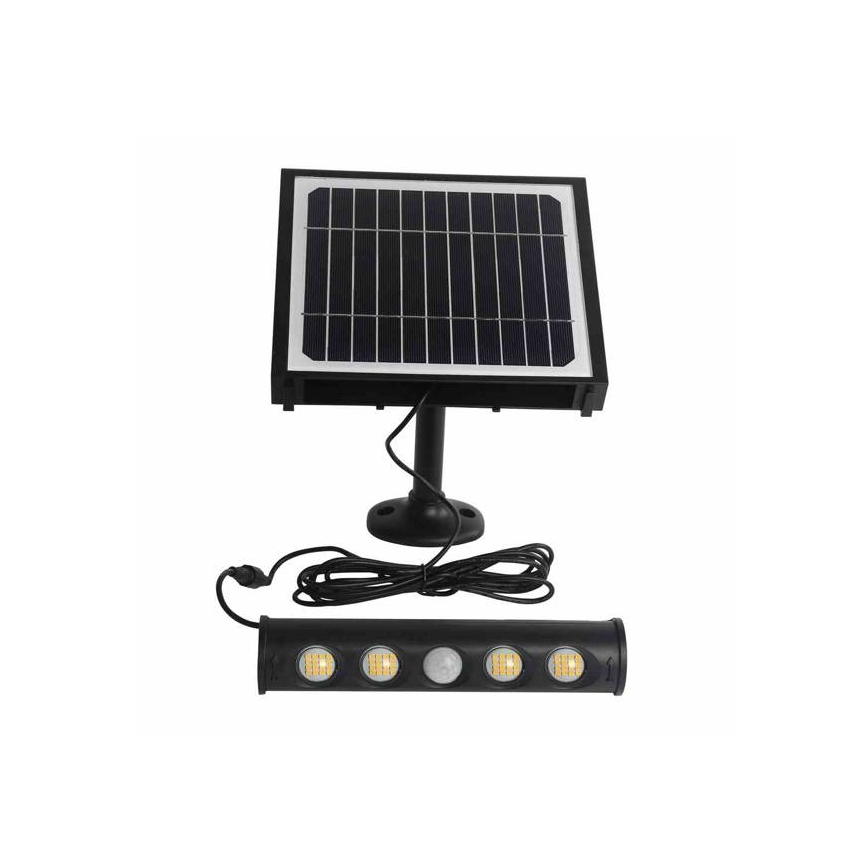 LED Saules enerģijas sienas lampa ar sensoru LED/8W/3,7V 4000 mAh 4000K IP65