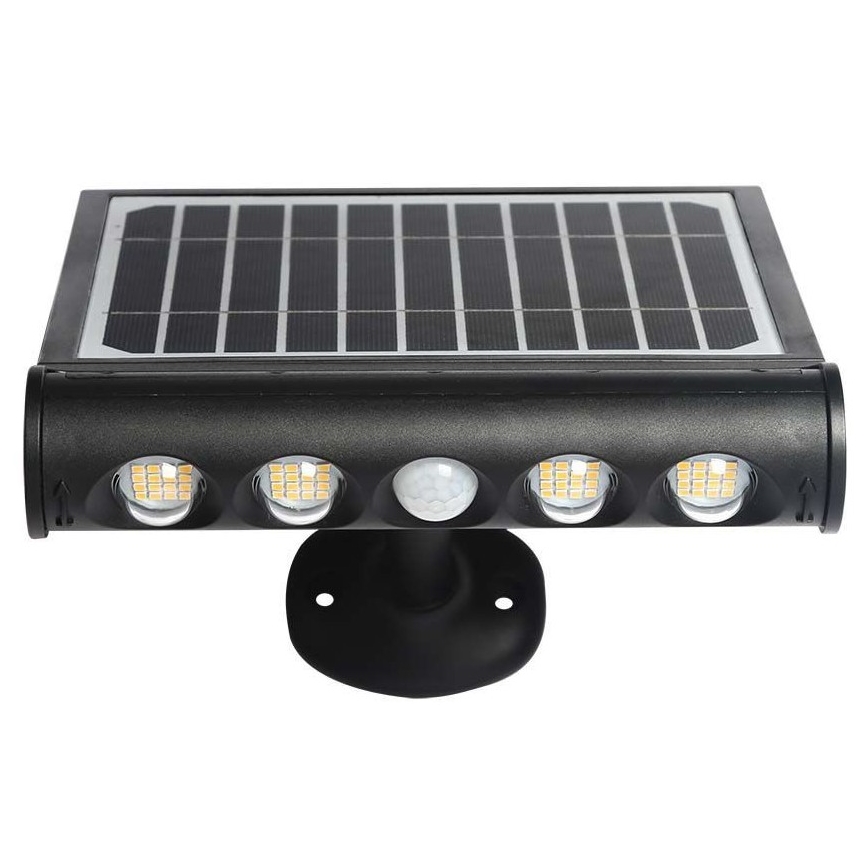 LED Saules enerģijas sienas lampa ar sensoru LED/8W/3,7V IP65 3000K