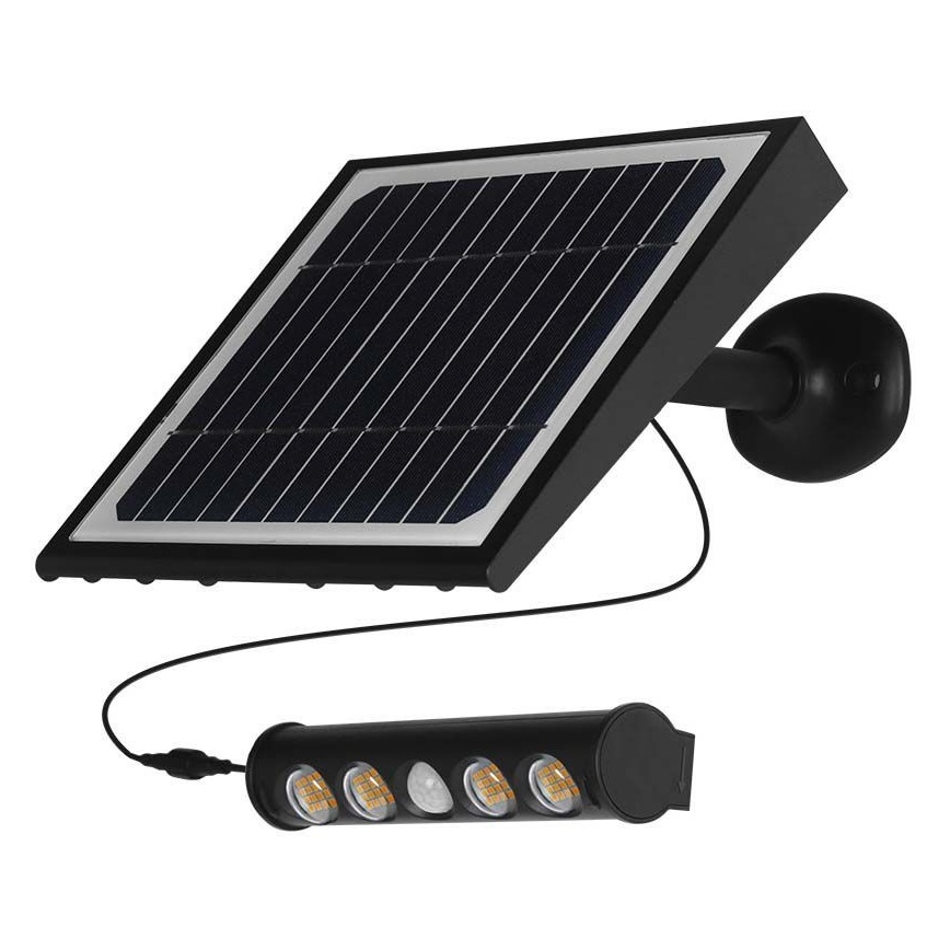LED Saules enerģijas sienas lampa ar sensoru LED/8W/3,7V IP65 6000K